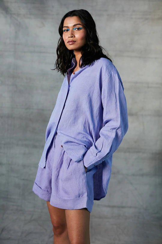 Lavender Oversized Shirt - Bhoomi